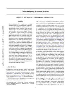 Graph Switching Dynamical Systems