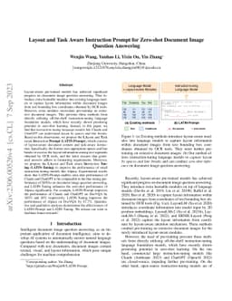 Layout and Task Aware Instruction Prompt for Zero-shot Document Image
  Question Answering