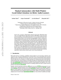 Masked Autoencoders with Multi-Window Local-Global Attention Are Better
  Audio Learners
