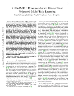 RHFedMTL: Resource-Aware Hierarchical Federated Multi-Task Learning