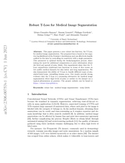 Robust T-Loss for Medical Image Segmentation