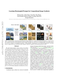 Learning Disentangled Prompts for Compositional Image Synthesis