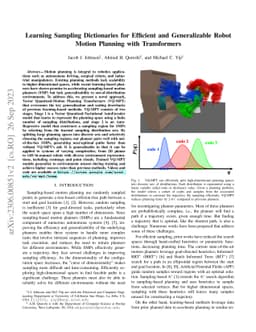 Learning Sampling Dictionaries for Efficient and Generalizable Robot
  Motion Planning with Transformers