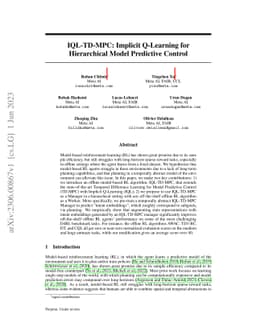 IQL-TD-MPC: Implicit Q-Learning for Hierarchical Model Predictive
  Control