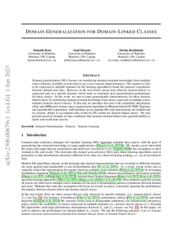 Domain Generalization for Domain-Linked Classes