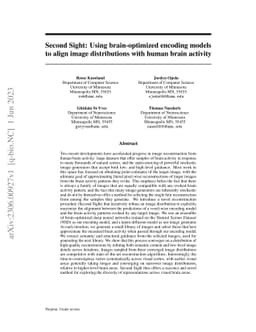 Second Sight: Using brain-optimized encoding models to align image
  distributions with human brain activity