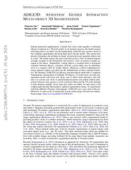 AGILE3D: Attention Guided Interactive Multi-object 3D Segmentation