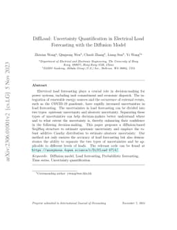 DiffLoad: Uncertainty Quantification in Load Forecasting with Diffusion
  Model