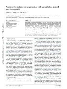 Adaptive ship-radiated noise recognition with learnable fine-grained
  wavelet transform
