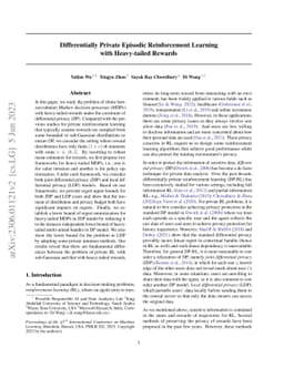 Differentially Private Episodic Reinforcement Learning with Heavy-tailed
  Rewards