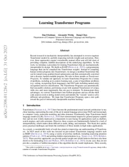 Learning Transformer Programs