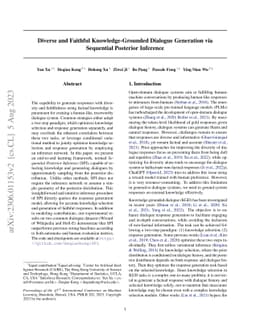 Diverse and Faithful Knowledge-Grounded Dialogue Generation via
  Sequential Posterior Inference