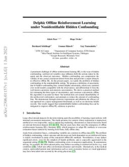 Delphic Offline Reinforcement Learning under Nonidentifiable Hidden
  Confounding