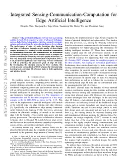 Integrated Sensing-Communication-Computation for Edge Artificial
  Intelligence