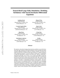 Neural Ideal Large Eddy Simulation: Modeling Turbulence with Neural
  Stochastic Differential Equations
