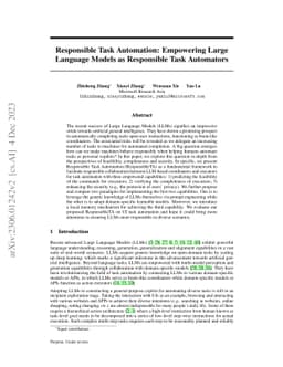 Responsible Task Automation: Empowering Large Language Models as
  Responsible Task Automators