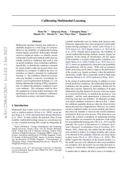 Calibrating Multimodal Learning