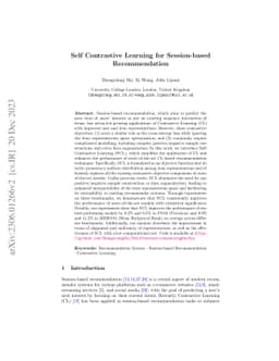Self Contrastive Learning for Session-based Recommendation