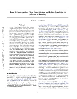 Towards Understanding Clean Generalization and Robust Overfitting in
  Adversarial Training