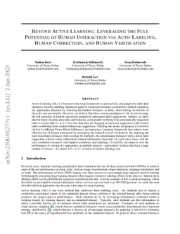 Beyond Active Learning: Leveraging the Full Potential of Human
  Interaction via Auto-Labeling, Human Correction, and Human Verification