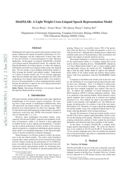 DistilXLSR: A Light Weight Cross-Lingual Speech Representation Model