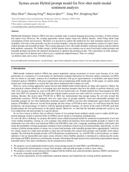 Syntax-aware Hybrid prompt model for Few-shot multi-modal sentiment
  analysis