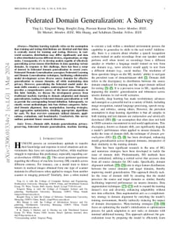 Federated Domain Generalization: A Survey
