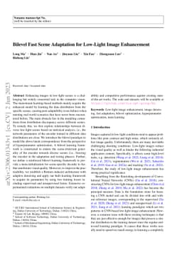 Bilevel Fast Scene Adaptation for Low-Light Image Enhancement