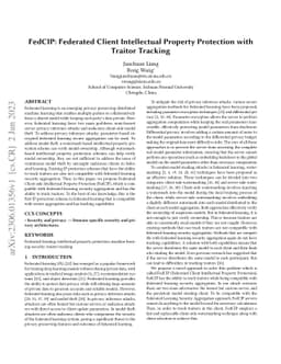 FedCIP: Federated Client Intellectual Property Protection with Traitor
  Tracking