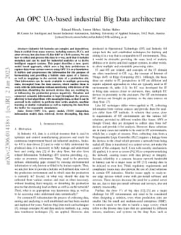 An OPC UA-based industrial Big Data architecture