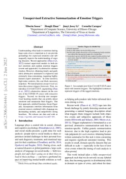 Unsupervised Extractive Summarization of Emotion Triggers