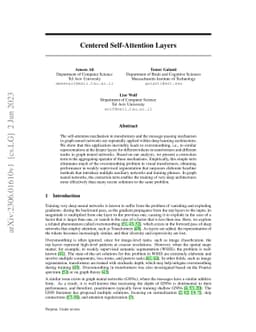 Centered Self-Attention Layers