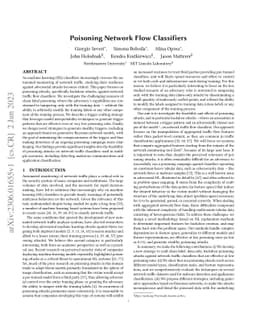 Poisoning Network Flow Classifiers