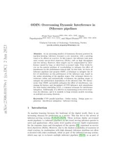 ODIN: Overcoming Dynamic Interference in iNference pipelines