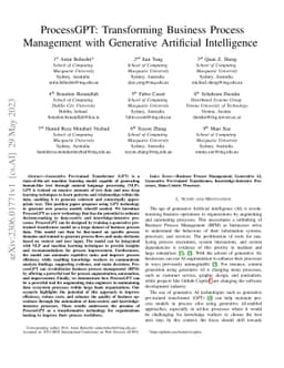 ProcessGPT: Transforming Business Process Management with Generative
  Artificial Intelligence