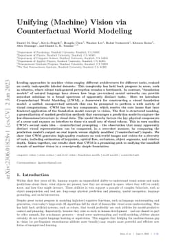 Unifying (Machine) Vision via Counterfactual World Modeling