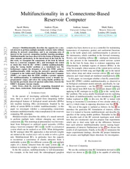 Multifunctionality in a Connectome-Based Reservoir Computer