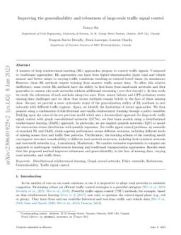 Improving the generalizability and robustness of large-scale traffic
  signal control