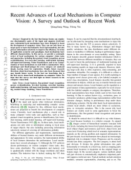 Recent Advances of Local Mechanisms in Computer Vision: A Survey and
  Outlook of Recent Work