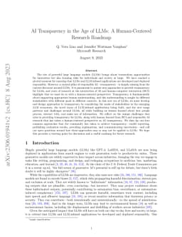 AI Transparency in the Age of LLMs: A Human-Centered Research Roadmap