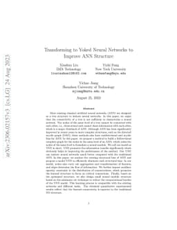 Transforming to Yoked Neural Networks to Improve ANN Structure