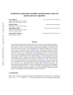 Gradient-free optimization of highly smooth functions: improved analysis
  and a new algorithm