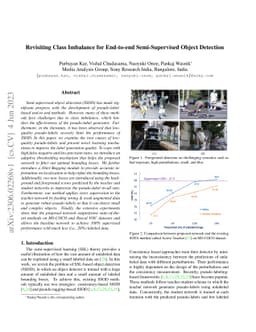 Revisiting Class Imbalance for End-to-end Semi-Supervised Object
  Detection