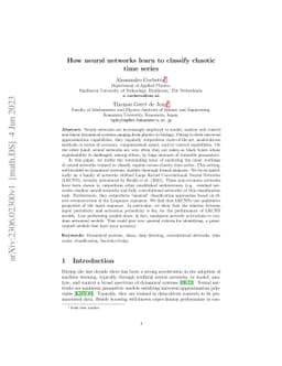 How neural networks learn to classify chaotic time series