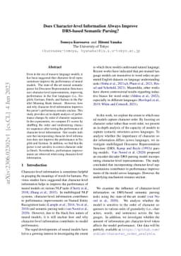 Does Character-level Information Always Improve DRS-based Semantic
  Parsing?