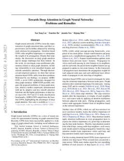 Towards Deep Attention in Graph Neural Networks: Problems and Remedies