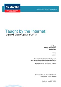 Taught by the Internet, Exploring Bias in OpenAIs GPT3
