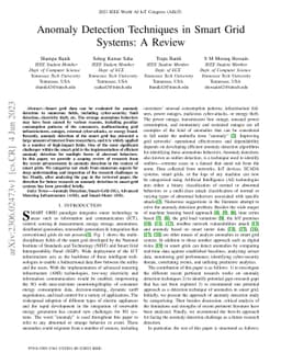 Anomaly Detection Techniques in Smart Grid Systems: A Review