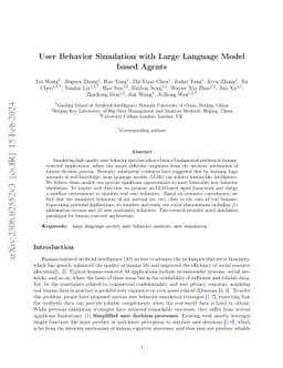 User Behavior Simulation with Large Language Model based Agents