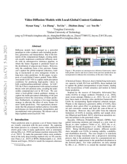 Video Diffusion Models with Local-Global Context Guidance
